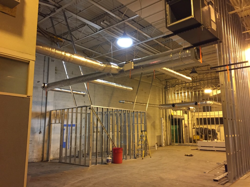 Commercial HVAC Duct installation progress view 1 Direct HVAC Services